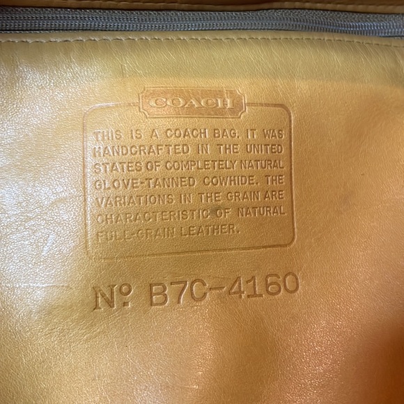 Coach Mustard Leather Backpack - Picture 16 of 16
